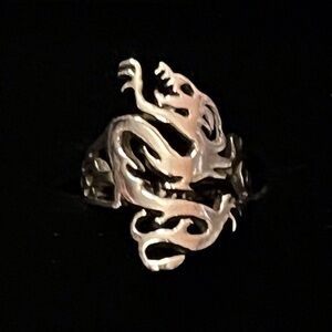 Sterling Silver Dragon Ring